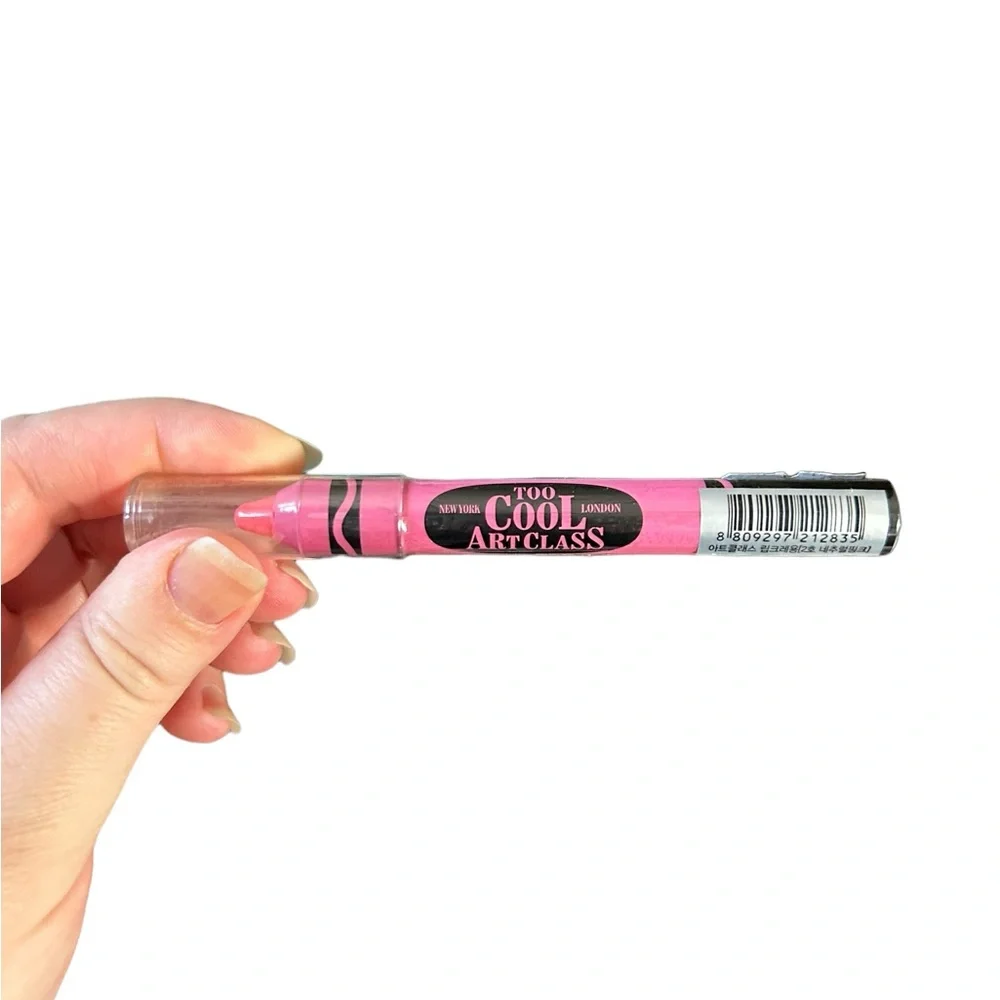 Too Cool For School Art Class Lip Crayon in Pink K-Beauty Korea Discontinued NWT